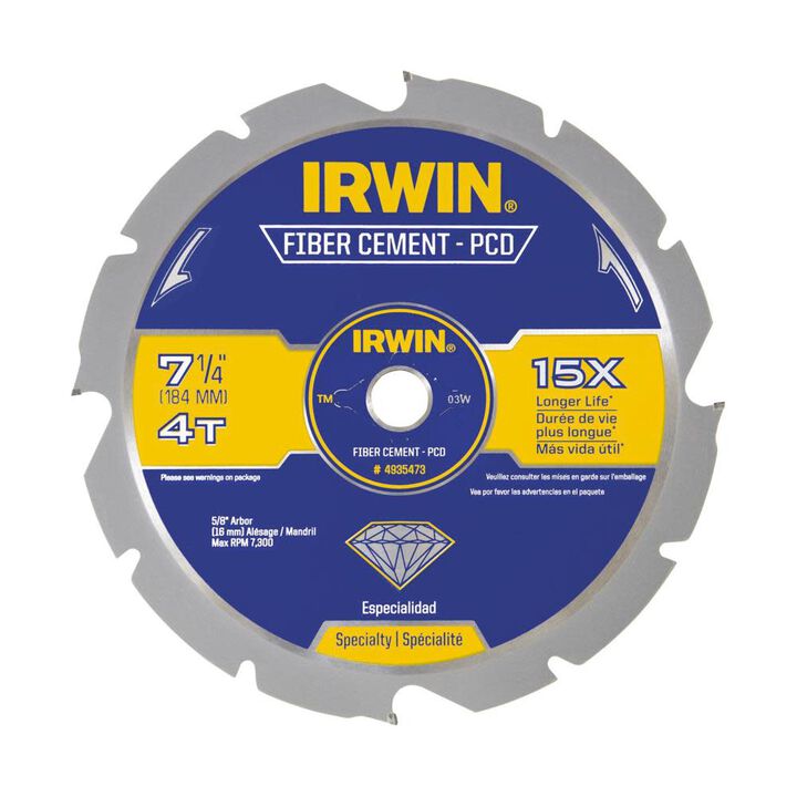 Irwin 7-1/4 In. 4 TPI Cement Circular Saw Blade