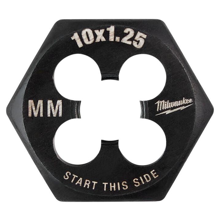 Milwaukee M10-1.25 mm 1-Inch Hex Threading Die, large image number 0