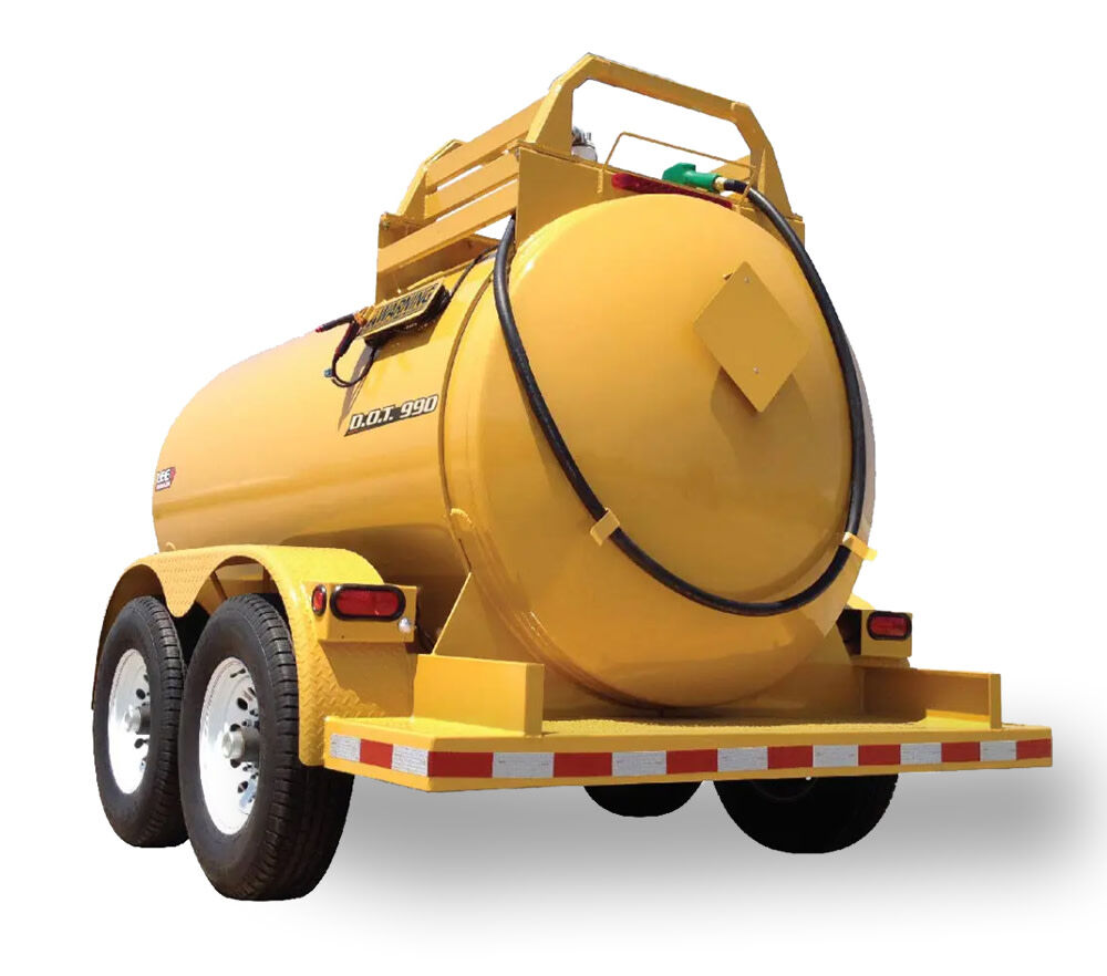 Leeagra 1000 Gallon D.O.T. Diesel Fuel Tank with Trailer - Yellow, large image number 2
