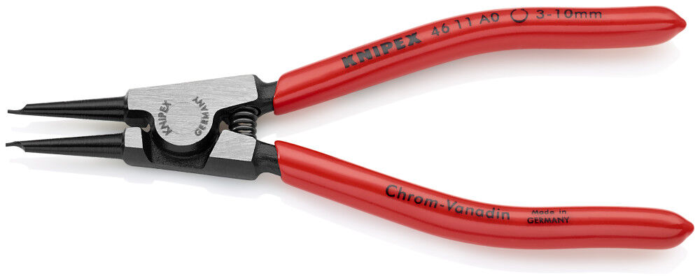 Knipex 5-1/2 Inch Vanadium Steel External Snap Ring Pliers with Forged Tips, large image number 2