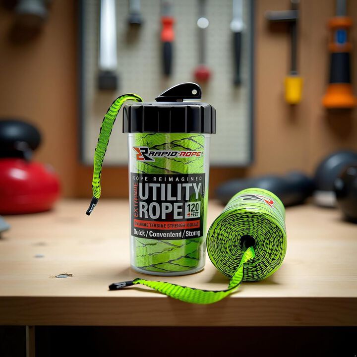 Rapid Rope Utility Rope and Canister 120 Ft Neon Green, large image number 5
