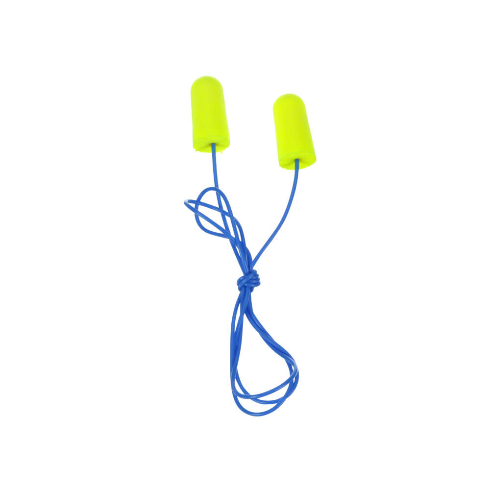 3M E-A-Rsoft Yellow Neons Earplugs 311-1250 Corded Poly Bag Regular Size 200pk, large image number 2