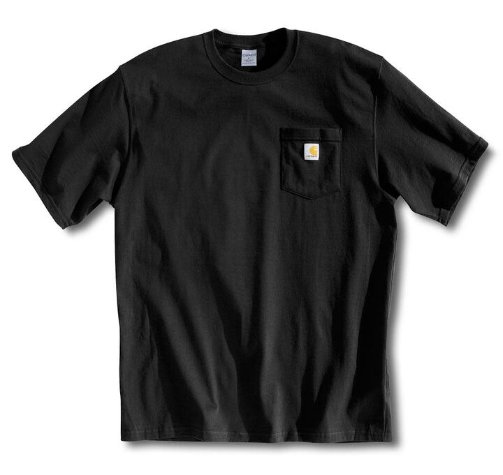 Carhartt Mens Short-Sleeve Loose Fit Pocket T-Shirt Heather Gray Medium