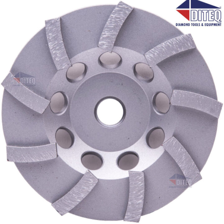 Diteq CST-13 7 Inch Single Row Segmented Turbo Rim Diamond Cup Wheel for Concrete and Masonry, large image number 0