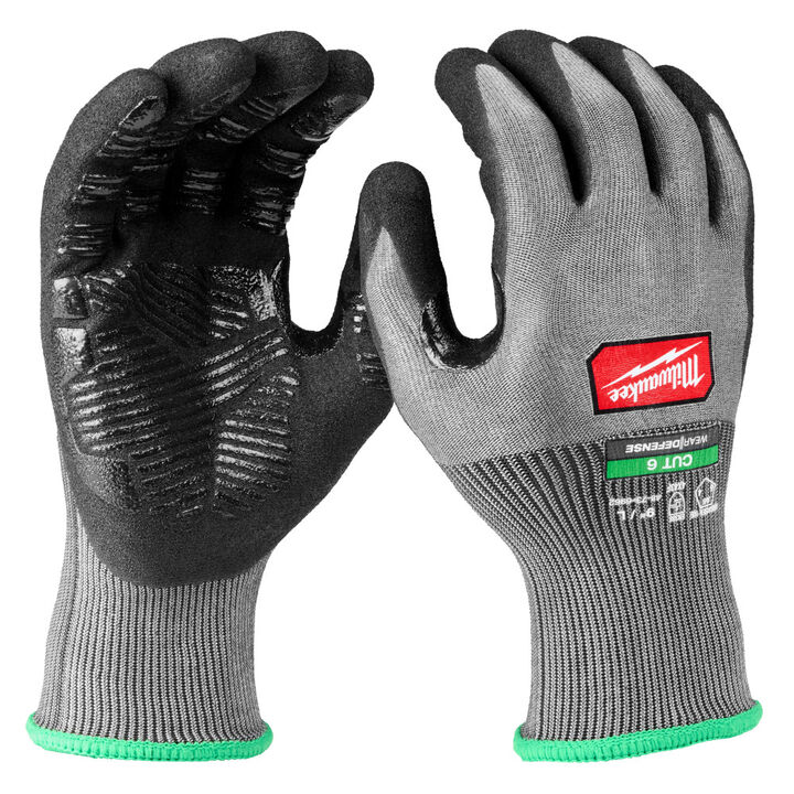 Milwaukee Cut Level 6 High Dexterity Nitrile Dipped Gloves with WEAR-DEFENSE Protection - 2XL