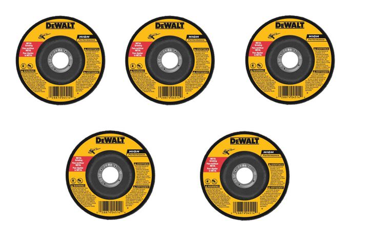 DEWALT 4-1/2 In. x 1/4 In. x 7/8 In. High Performance Metal Grinding Wheel (5 Pack)