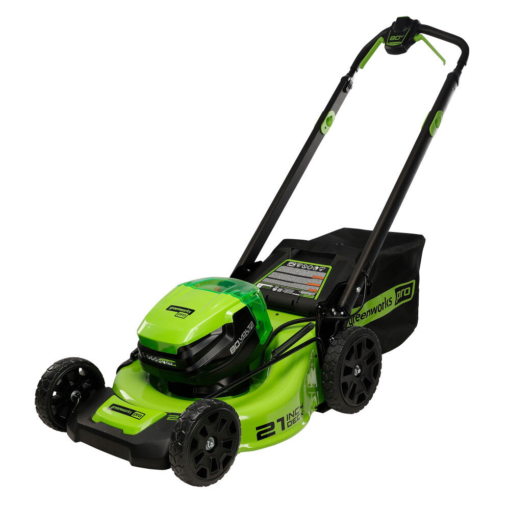 Greenworks 80V 21in Battery Powered Push Lawn Mower Kit with 4Ah Battery & Charger, large image number 3