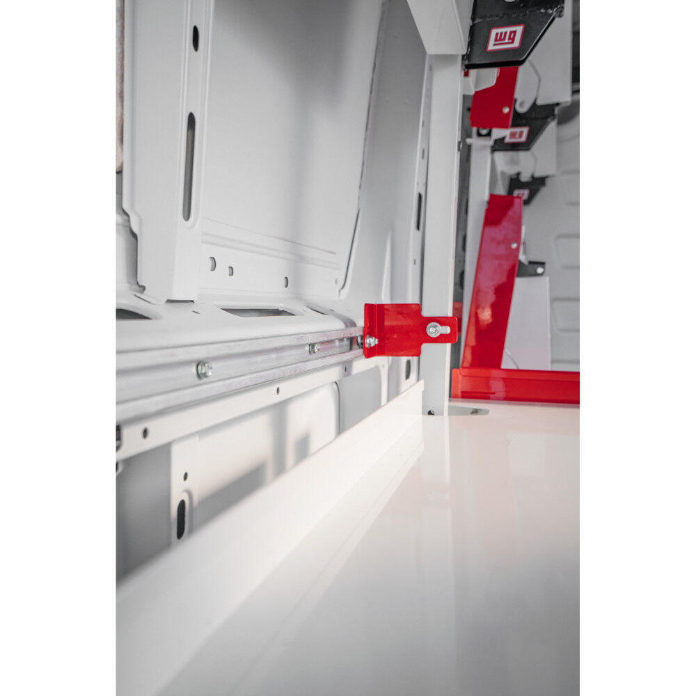 Weather Guard Folding Shelf Mounting Rails, Ford Transit 148 Inch Wheelbase, Driver Rear and Passenger, large image number 2