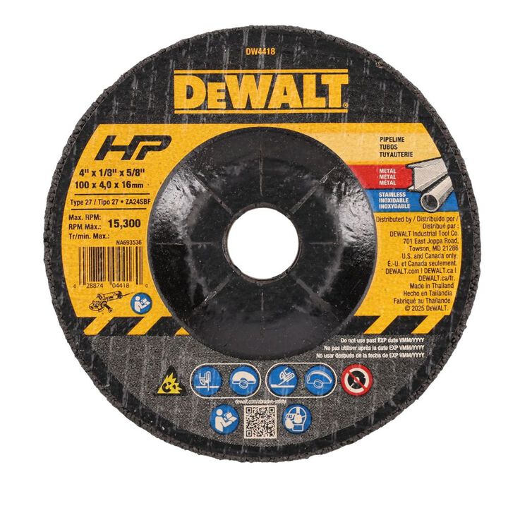 DEWALT 4-in x 1/8-in x 5/8-in Gen Purpose Metal Cutting