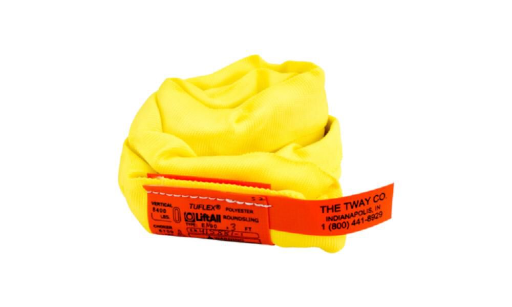 Lift-All 12 Ft Yellow Endless Tuflex Poly Round Sling, large image number 3