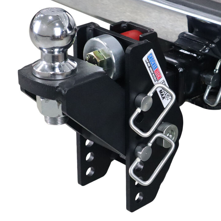 Shocker Hitch 20K Impact Max 2 Inch Cushion Hitch & Raised Ball Mount 2-5/16 Inch Hitch Ball