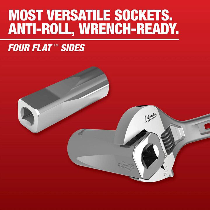Milwaukee 1/2 in. Drive 11MM Metric 6-Point Socket with FOUR FLAT Sides, large image number 2