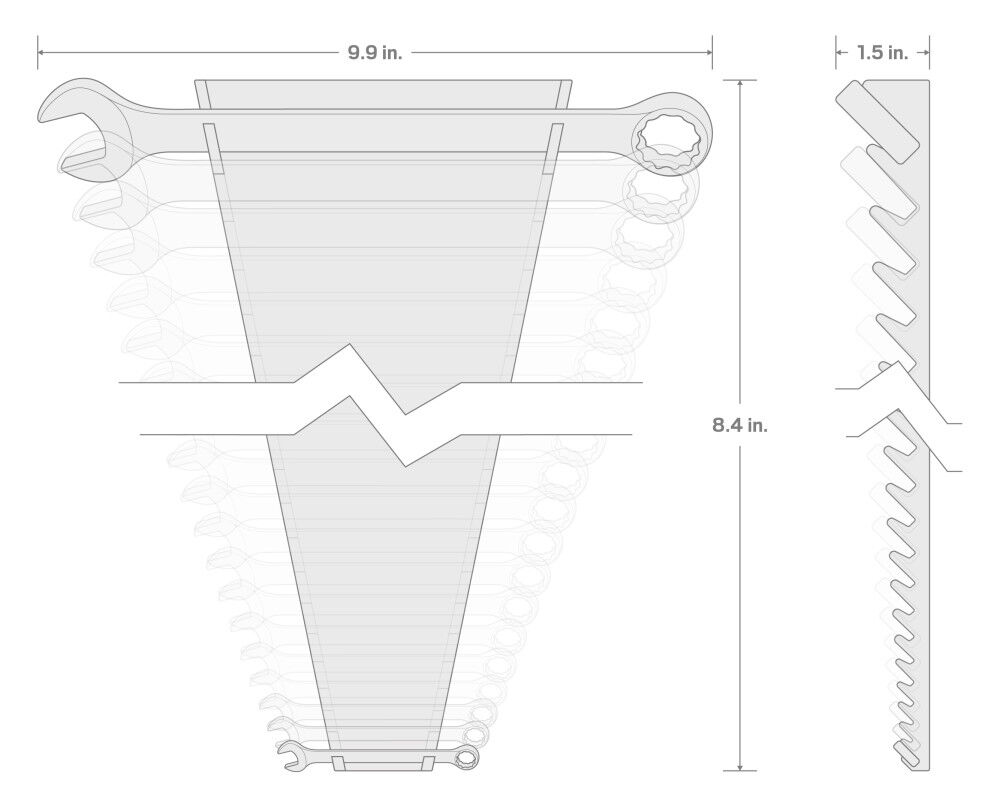 Tekton Combination Wrench Set with Rack, 11-Piece (1/4-3/4 Inch), large image number 7