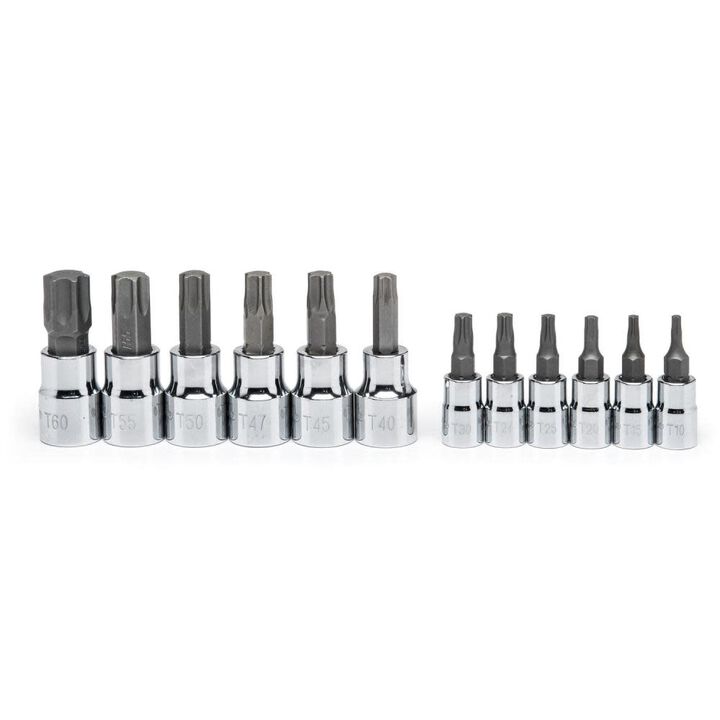 Crescent 12 Pc TORX Bit 1/4 In. and 3/8 In. Drive Socket Set
