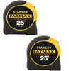 Stanley 25ft 1-1/4in FATMAX Classic Tape Measure 2pk, small image number 1