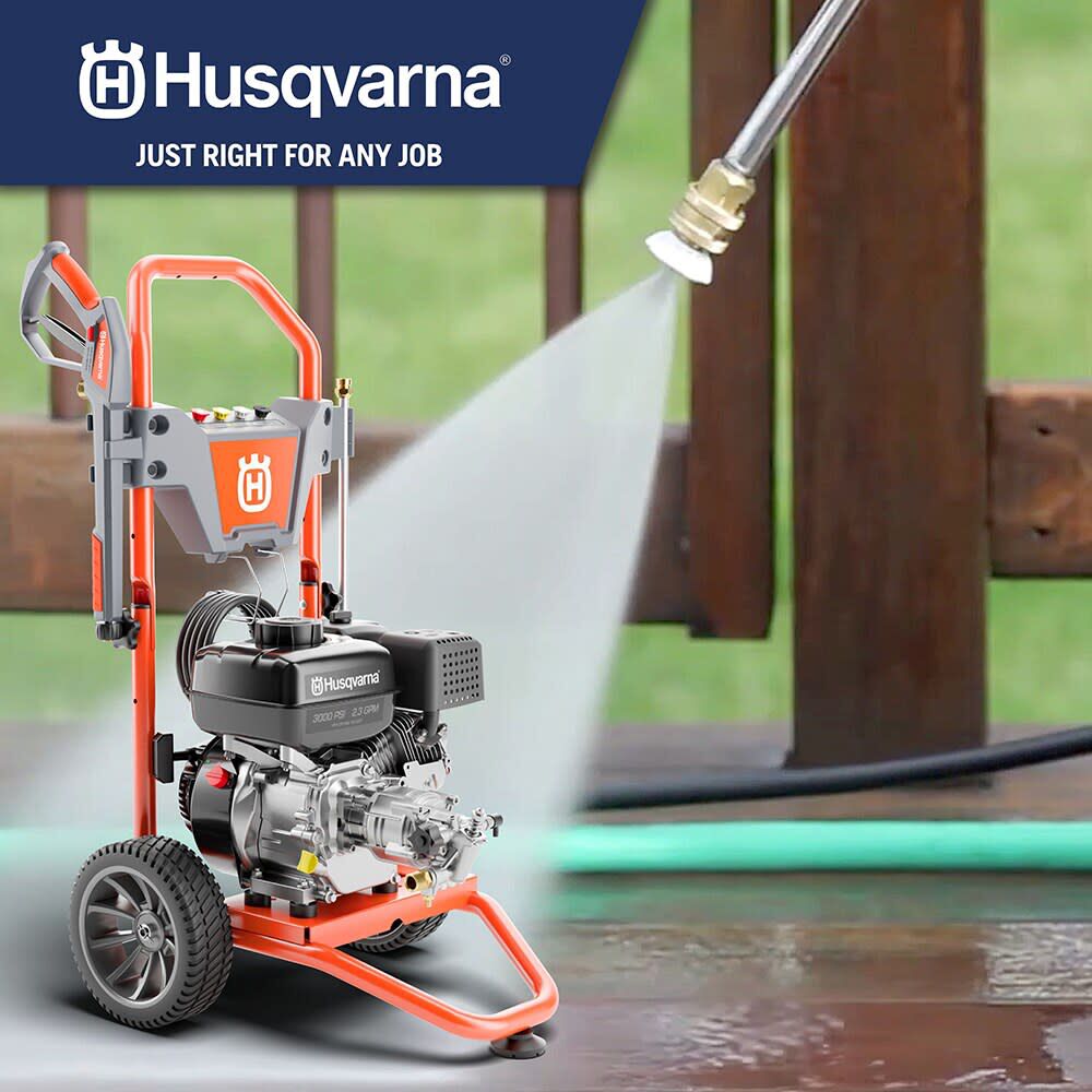 Husqvarna 3000 PSI 2.3 GPM Gas Cold Water Pressure Washer with 4 Spray Tips, large image number 7