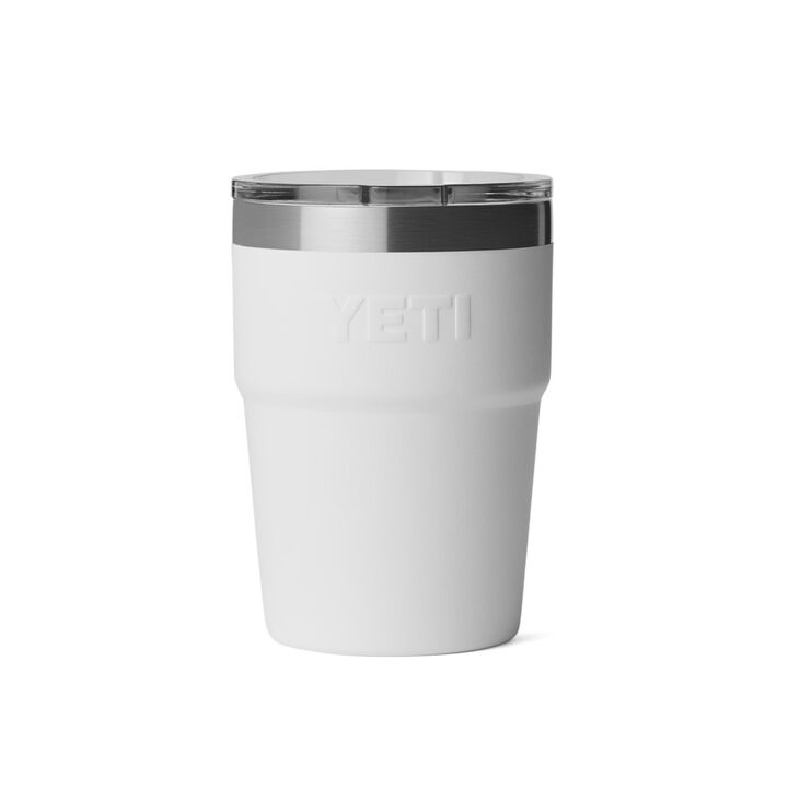 YETI Rambler 16 Oz Stackable Pint with Magslider Lid White with Patriotic Badge, large image number 1