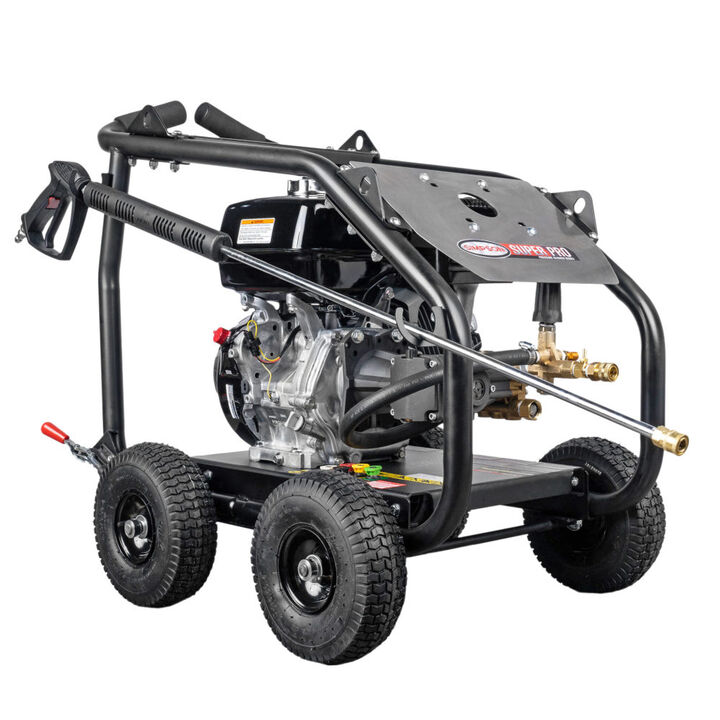 Simpson SuperPro RollCage 4400 PSI 4 GPM Gas Powered Cold Water 49 State Commercial Pressure Washer with 5 Quick Connect Spray Nozzles