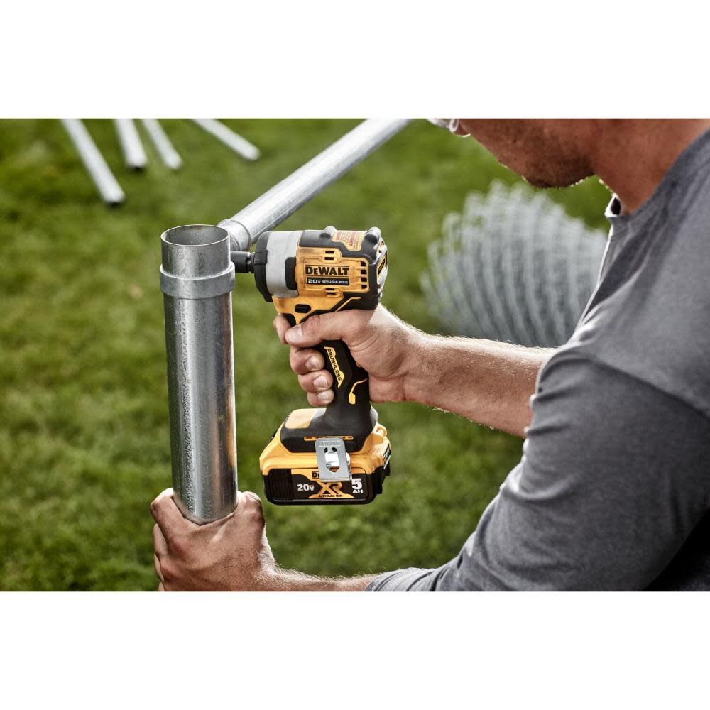 DEWALT 20V MAX 3/8 Inch Impact Wrench Hog Ring Anvil & XR Battery 2 Pack Bundle, large image number 4