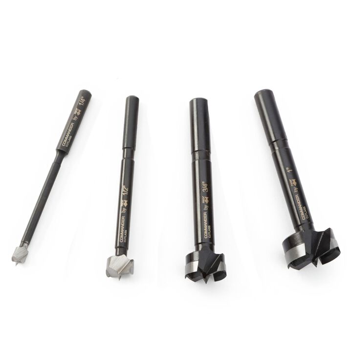 Commander Tool Steel Forstner Bit Set 4 Pieces