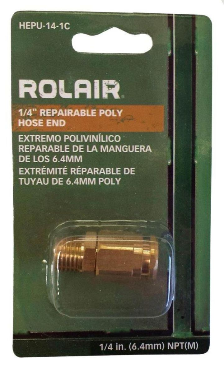 Rolair 1/4 In. Poly Hose End