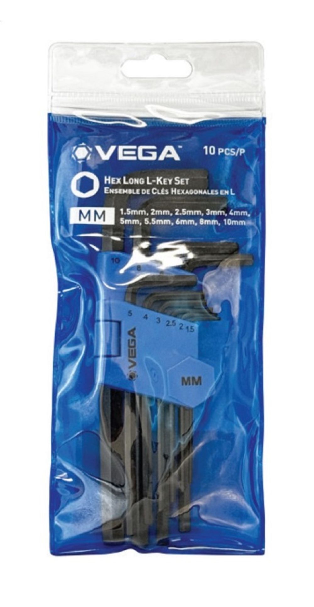 Vega Ball-End Hex L-Key Set - Metric, Long, 10 Piece, large image number 3