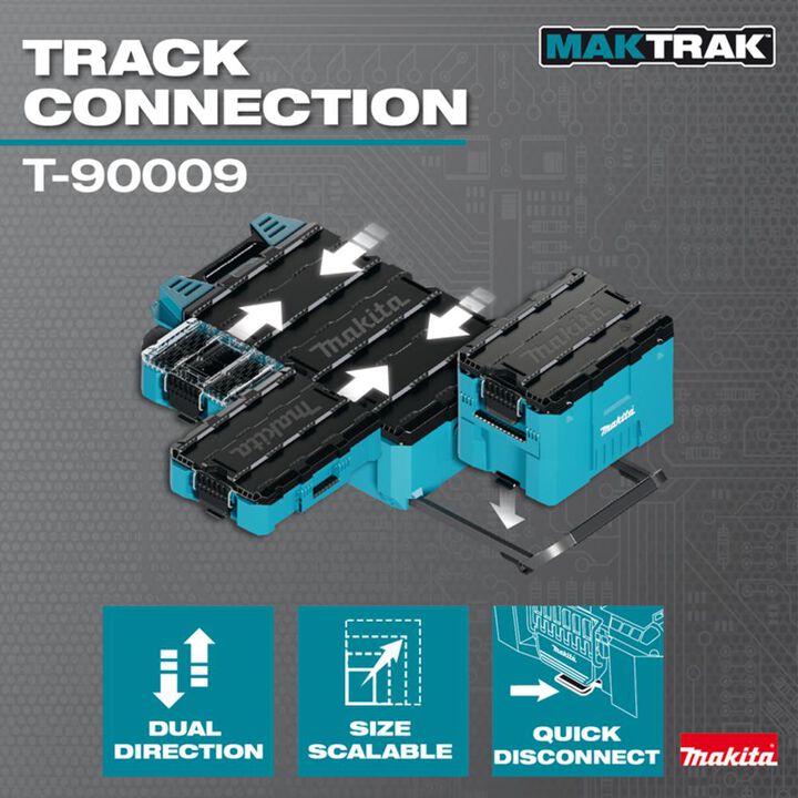 Makita MAKTRAK 3pc Rolling Tool Chest, Large Tool Box, and Extra Large Extension Tool Box Bundle, large image number 2