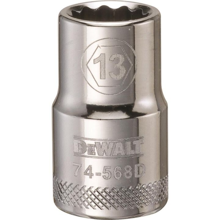 DEWALT Socket 12 Point 1/2in Drive 13 MM
