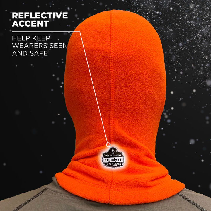 Ergodyne N-Ferno 6821 Orange Balaclava Face Mask - Fleece, large image number 4
