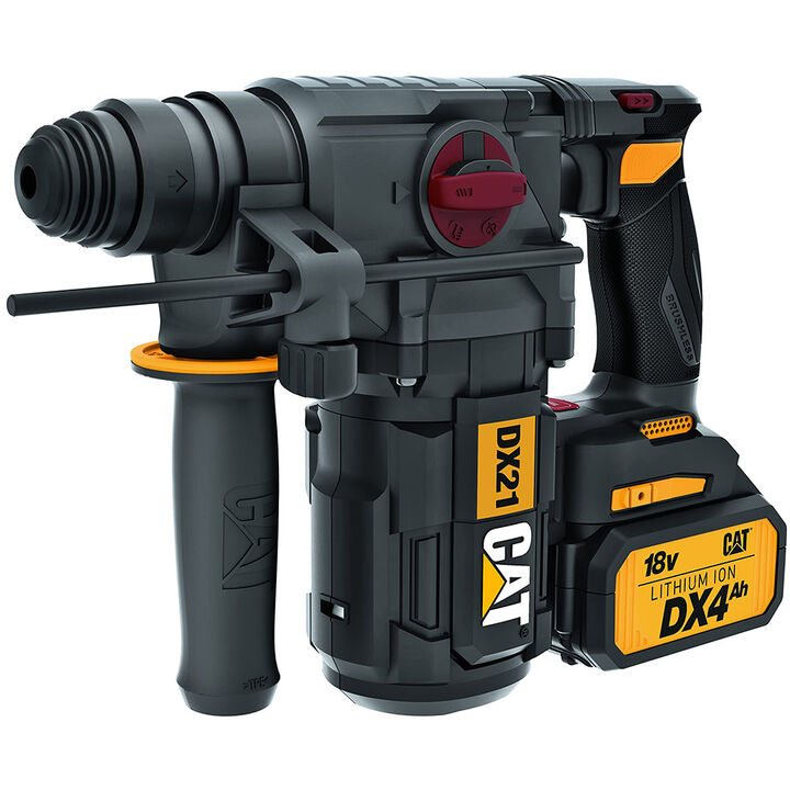 CAT 18V 1 in Cordless SDS-Plus Rotary Hammer Drill with Two Batteries