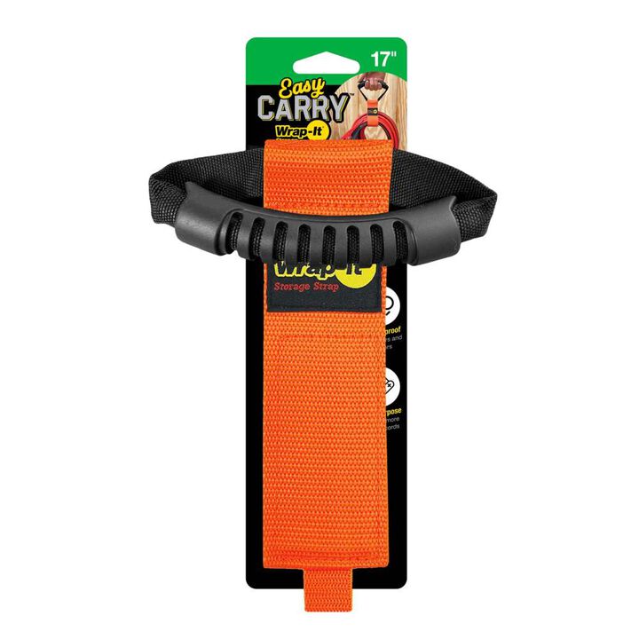 Wrap-It Orange Easy- Carry Storage Strap, 17 Inch x 2 Inch, Blaze Orange, large image number 1
