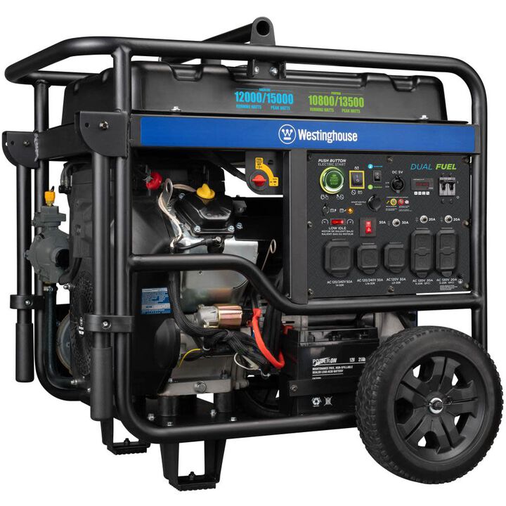 Westinghouse Outdoor Power 12,000 Watt Dual Fuel 49-State Portable Generator with CO Sensor, large image number 0