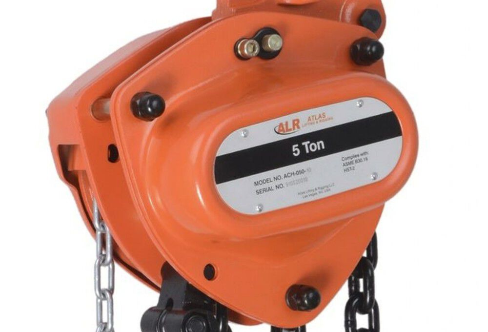 Atlas Lifting and Rigging ACH 5 Ton Chain Hoist 11000 lbs 15 Ft. Lift, large image number 2