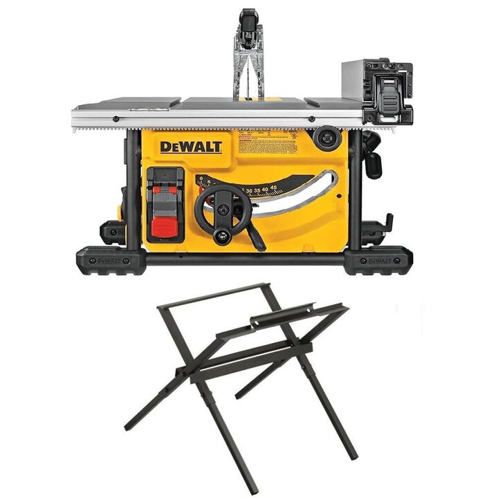 DEWALT Table Saw Stand & 8-1/4 Inch Portable Jobsite Table Saw Bundle