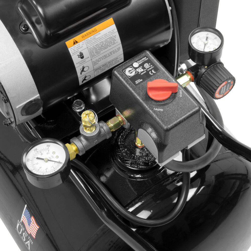Industrial Air Compressor 1.9 HP Horizontal In Line Cast Iron Pump 20 Gallon, large image number 8