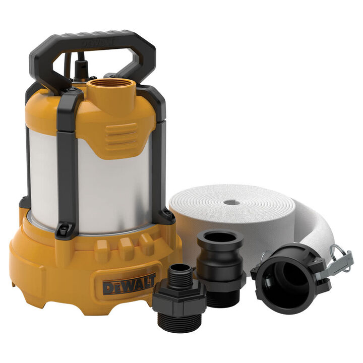 DEWALT Submersible Utility Pump 1/3 HP Aluminum with Hose Kit, large image number 2