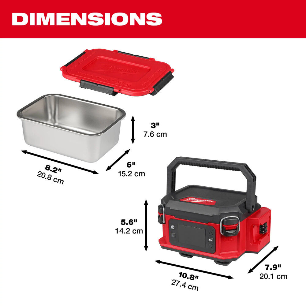 Milwaukee M18 Jobsite Lunch Warmer with Extra Container, large image number 7