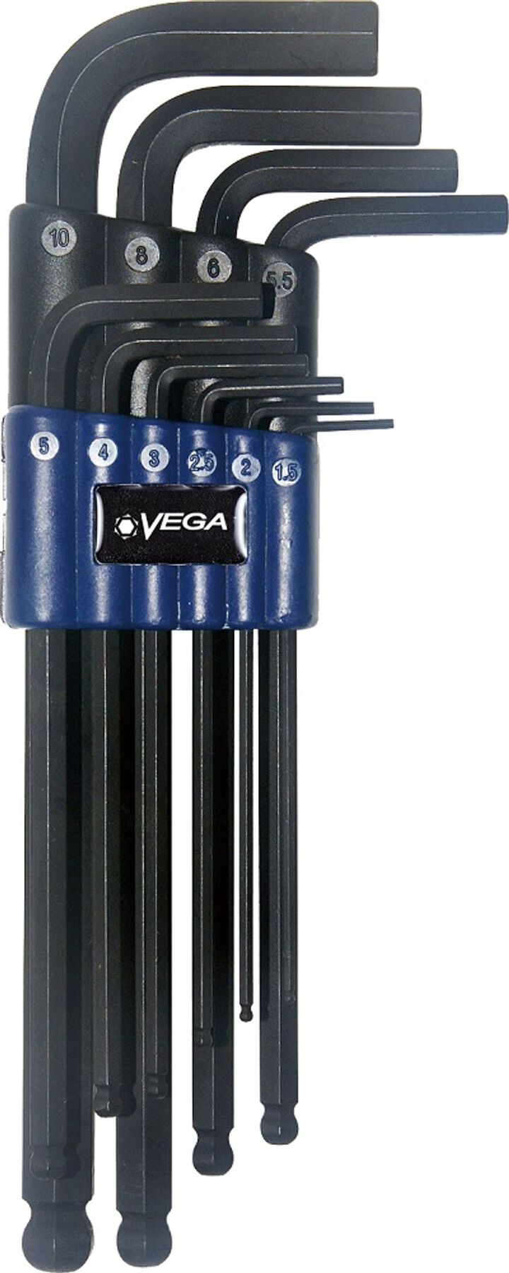 Vega Ball-End Hex L-Key Set - Metric, Long, 10 Piece