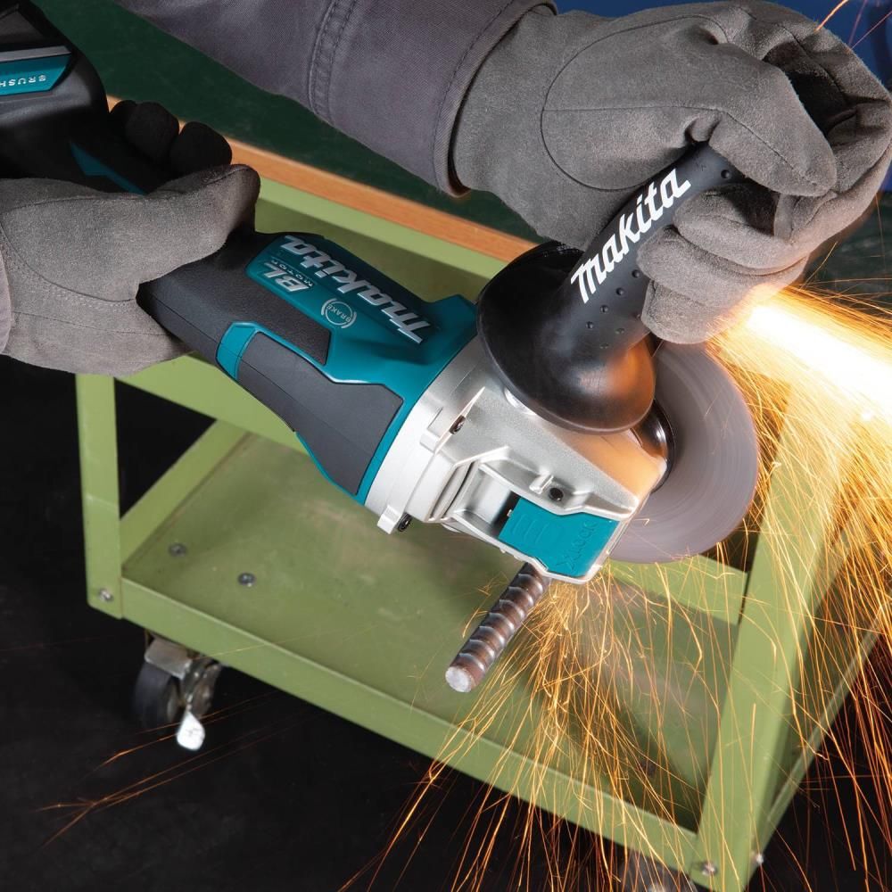 Makita 18V LXT 4 1/2 / 5in X-LOCK Angle Grinder with AFT (Bare Tool), large image number 9