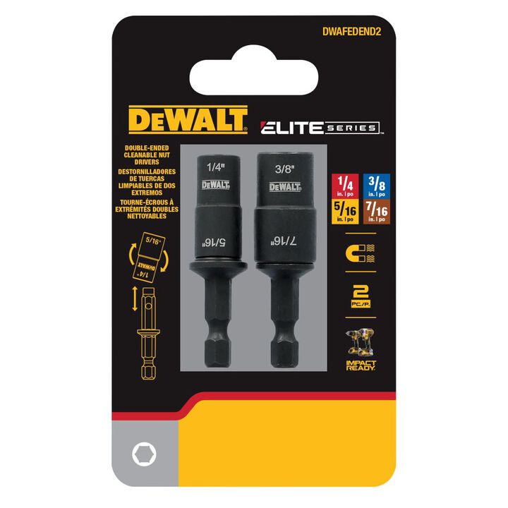 DEWALT Carabiner Key Ring Bit Holder Set with 1/4-1/2 inch Nut Drivers, T25 Torx, and Phillips 2 Bits, large image number 2