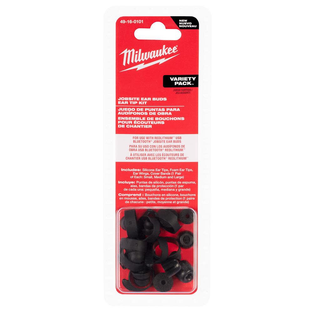 Milwaukee Jobsite Earbuds Ear Tip Kit S-M-L, large image number 1