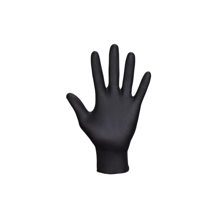 SAS Safety Nitrile Disposable Gloves, Black, Large 50ct, large image number 1