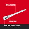 CRAFTSMAN Flex Head Ratchet, Pear Head Long Handle, Sea, 36-Tooth, small image number 2