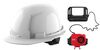 Milwaukee White Front Brim Hard Hat with 4pt Ratcheting Suspension Type 1 Class E & BOLT USB Cooling Fan Bundle, small image number 1