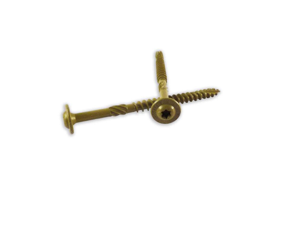 Woodpro 5/16 x 6 In. 1500 Hour PPG Golden E-Coat Washer Head Screws, large image number 1