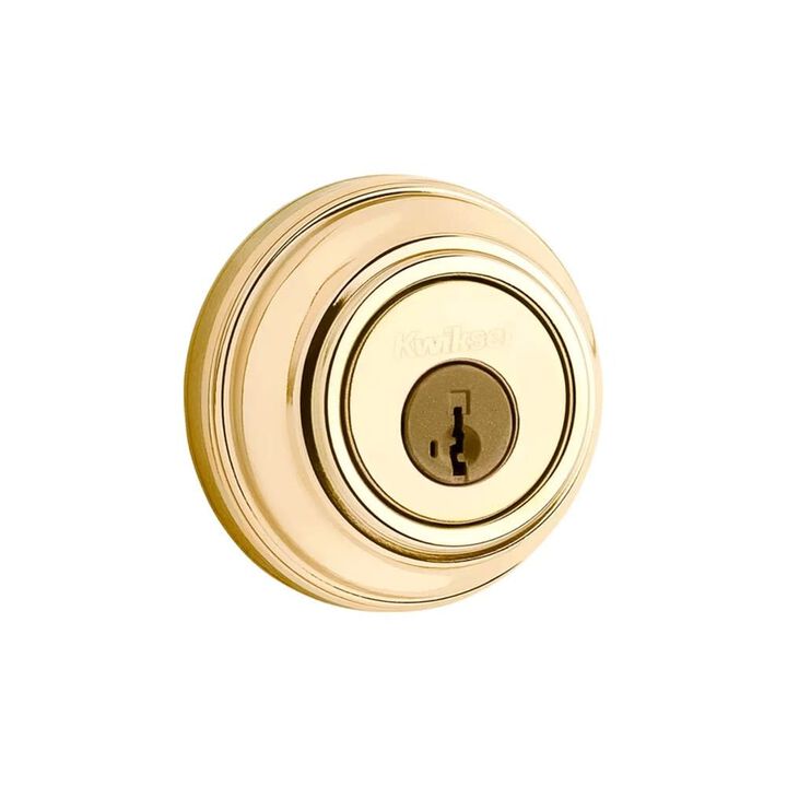 Kwikset Polished Brass Keyed Entry Double Cylinder Door Deadbolt