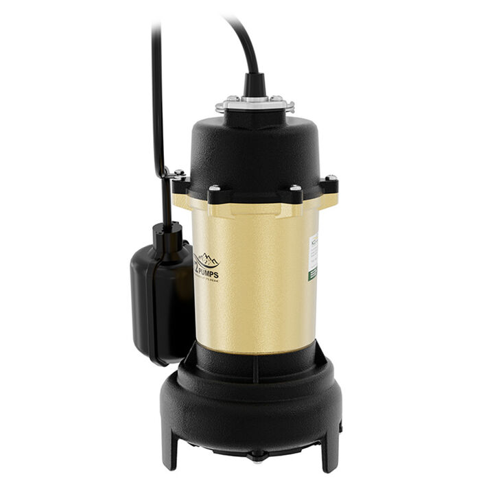 K2 Pumps Effluent Pump 3/4 HP Cast Iron with Piggyback Tethered Switch, large image number 3