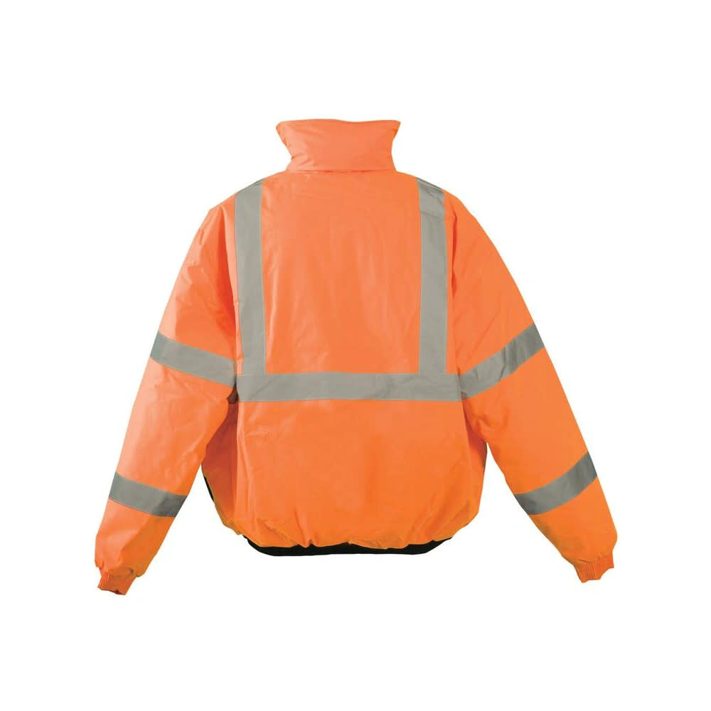Occunomix Hi-Vis Orange Class 3 Value Black Bottom Bomber Jacket Small, large image number 2