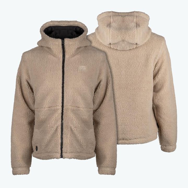 Mobile Warming Womens Upland Full Zip Sherpa Heated Jacket Kit Coffee Tan XS