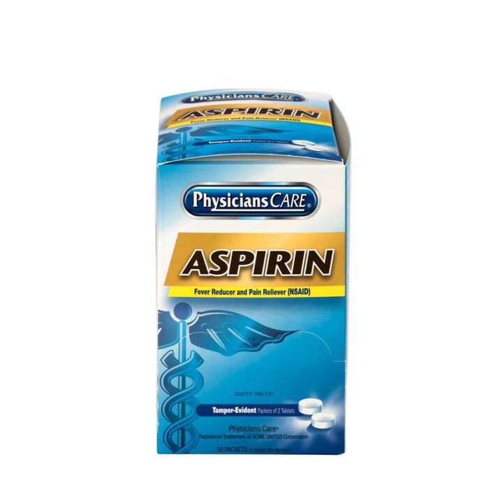First Aid Only PhysiciansCare 325mg Aspirin Tablets